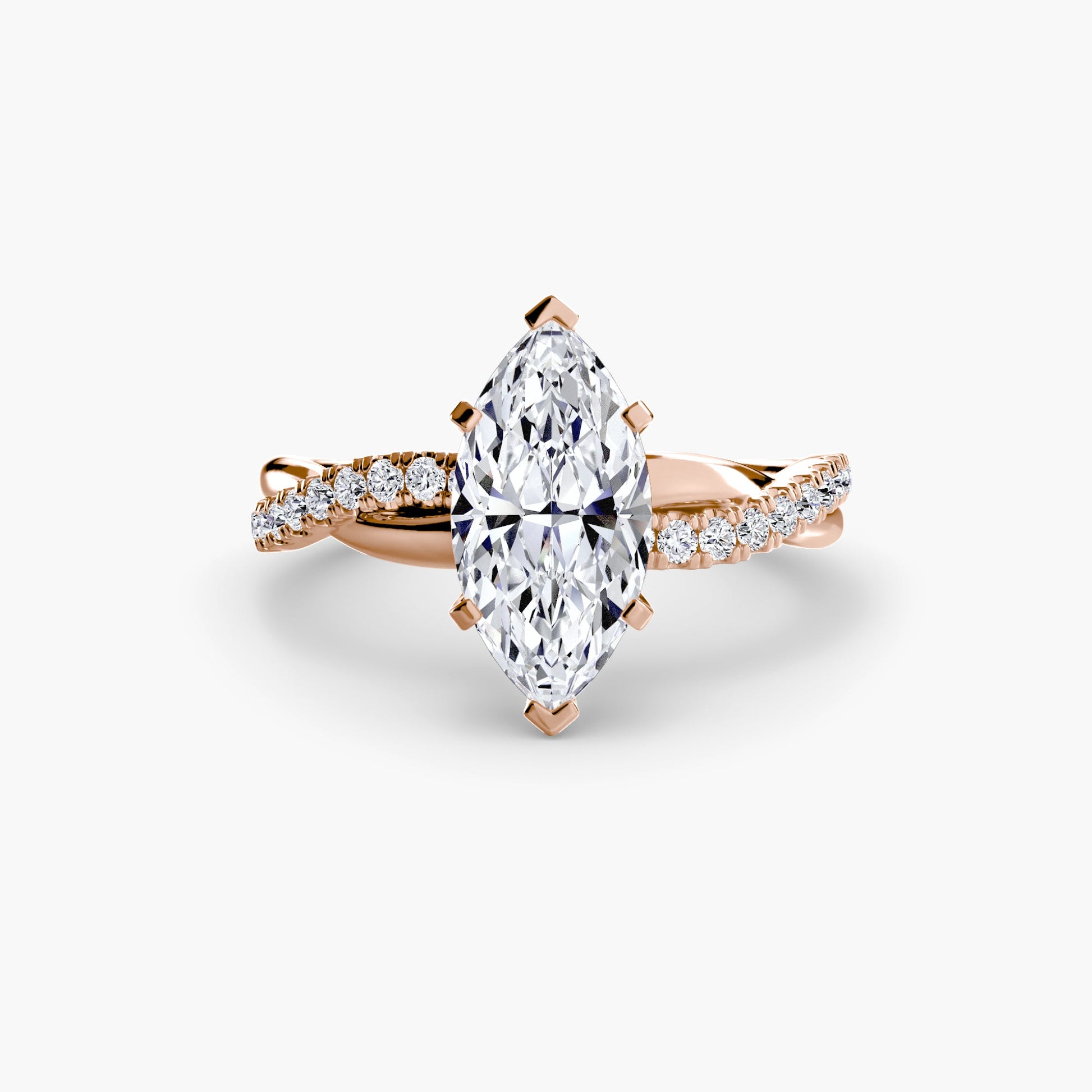 The Emerald Twist Pavé Ring - AYKA JEWELS