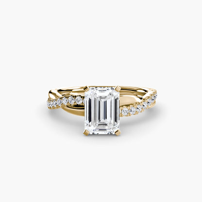 The Emerald Twist Pavé Ring - AYKA JEWELS