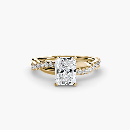 The Emerald Twist Pavé Ring - AYKA JEWELS
