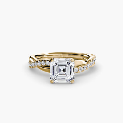 The Emerald Twist Pavé Ring - AYKA JEWELS