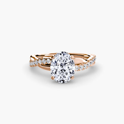 The Emerald Twist Pavé Ring - AYKA JEWELS