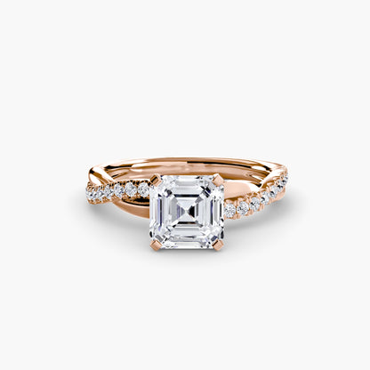 The Emerald Twist Pavé Ring - AYKA JEWELS