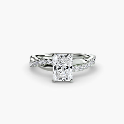 The Emerald Twist Pavé Ring - AYKA JEWELS