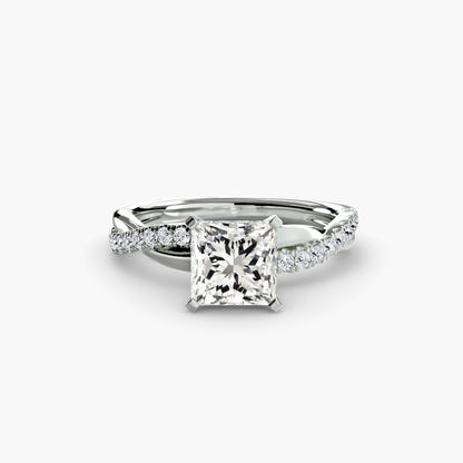 The Emerald Twist Pavé Ring - AYKA JEWELS