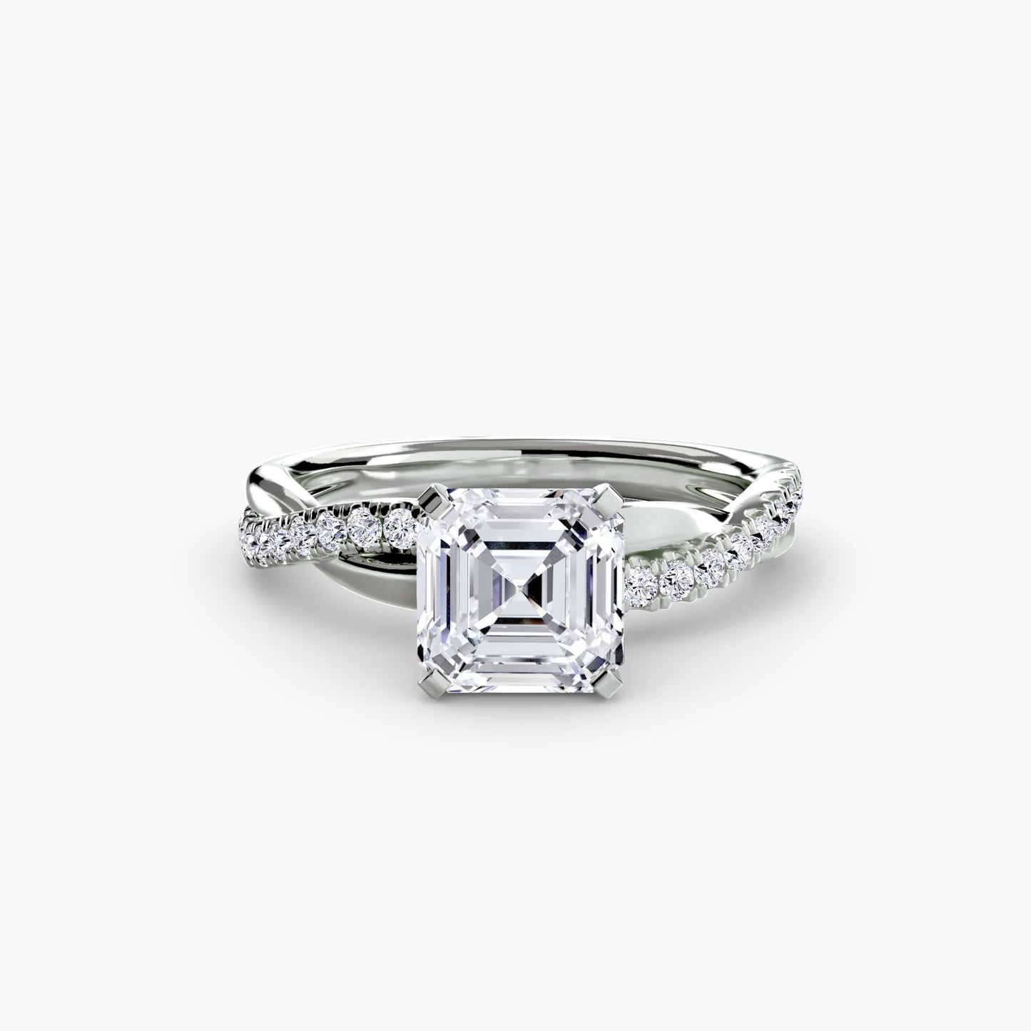 The Emerald Twist Pavé Ring - AYKA JEWELS