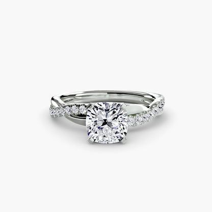 The Emerald Twist Pavé Ring - AYKA JEWELS