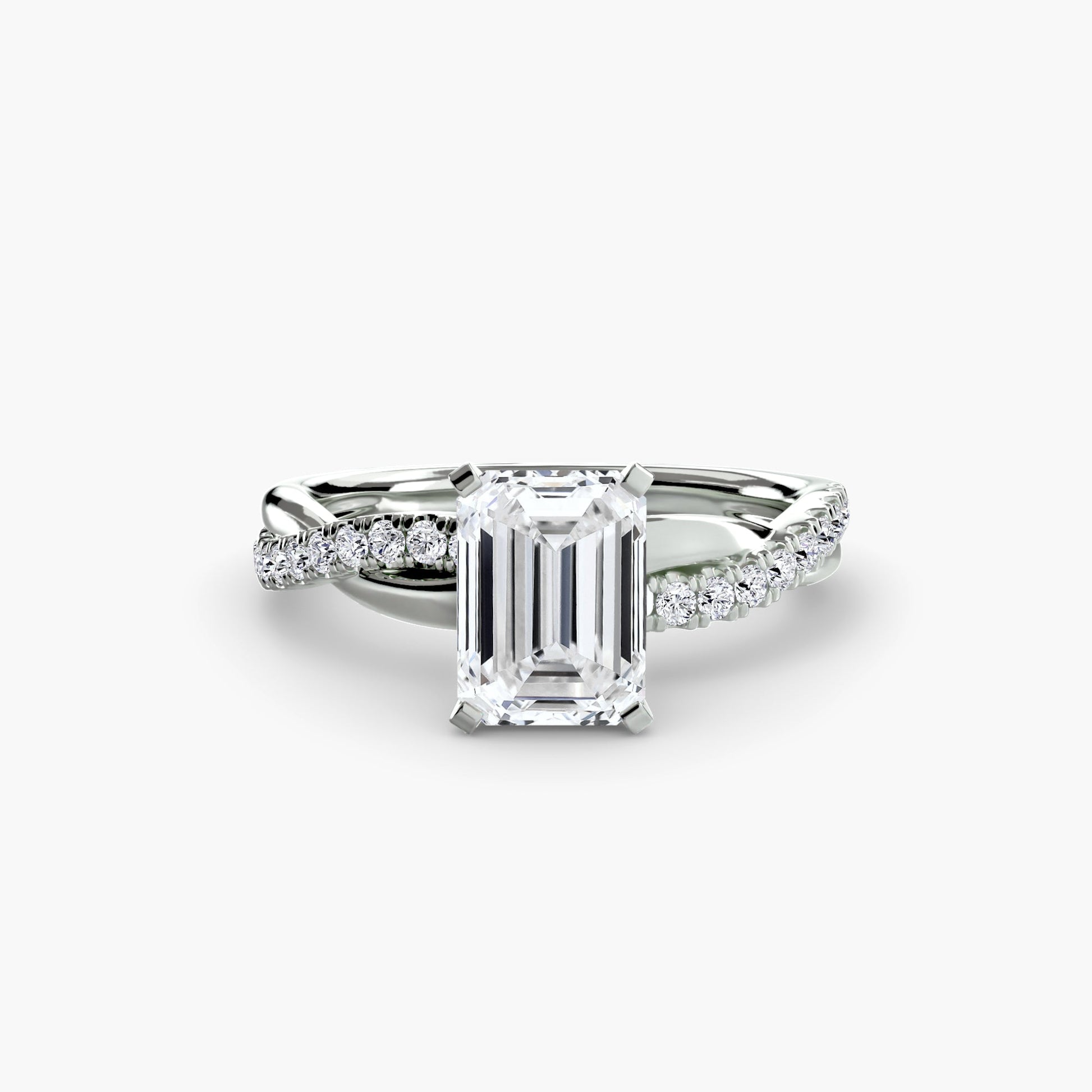 The Emerald Twist Pavé Ring - AYKA JEWELS
