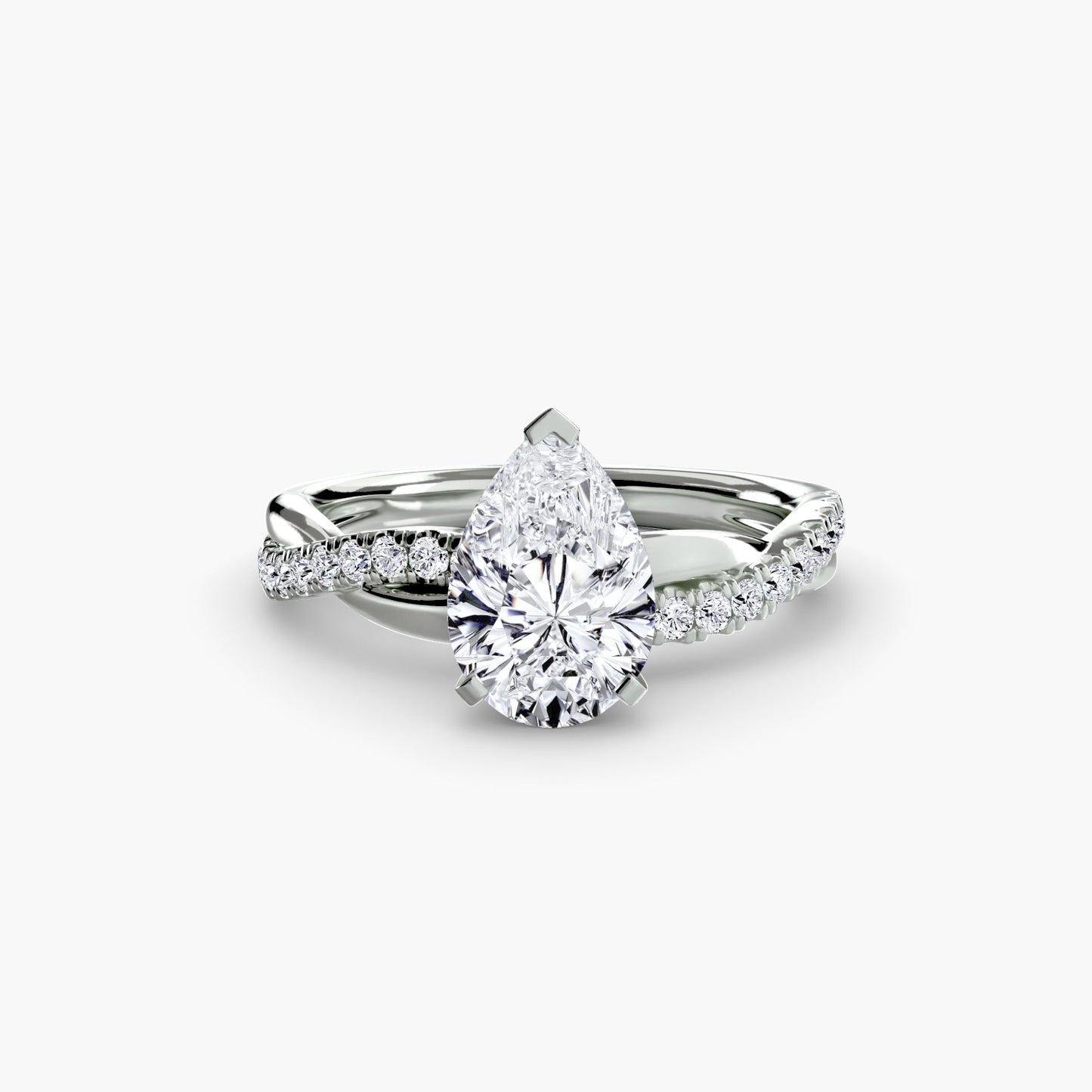 The Emerald Twist Pavé Ring - AYKA JEWELS