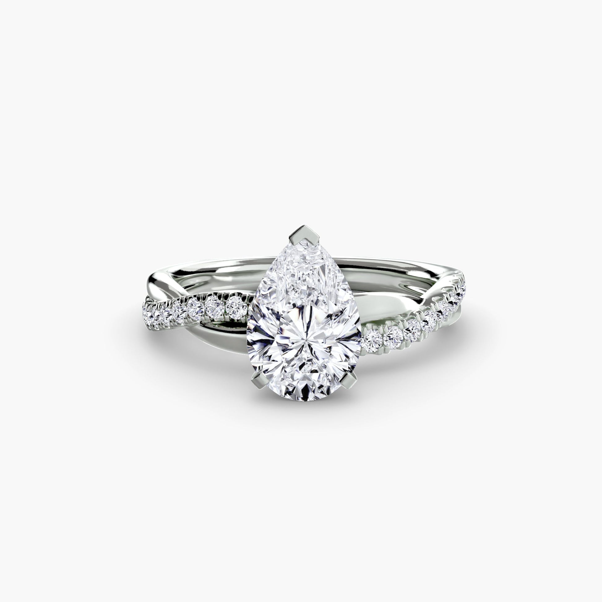 The Emerald Twist Pavé Ring - AYKA JEWELS