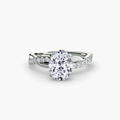 The Emerald Twist Pavé Ring - AYKA JEWELS