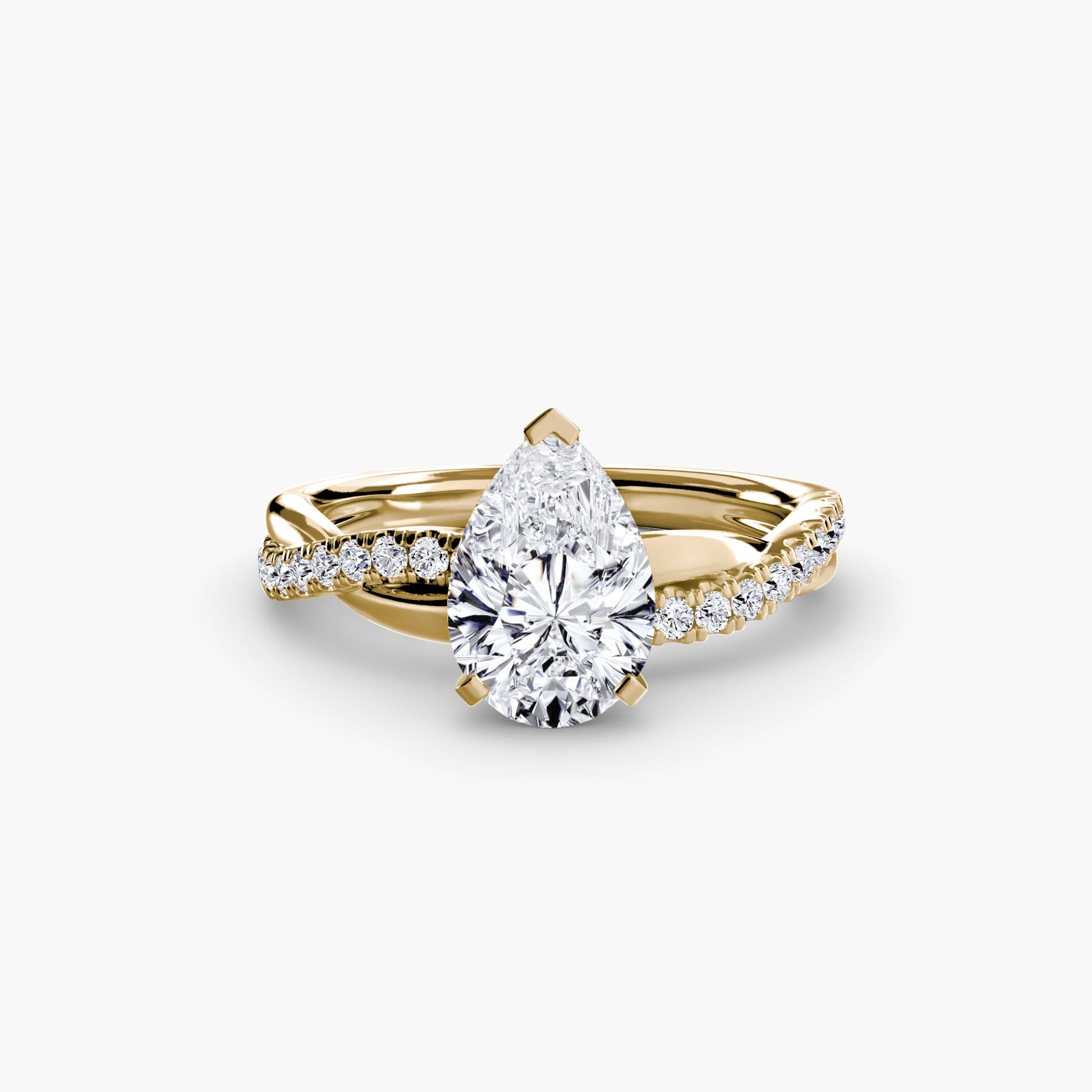 The Emerald Twist Pavé Ring - AYKA JEWELS