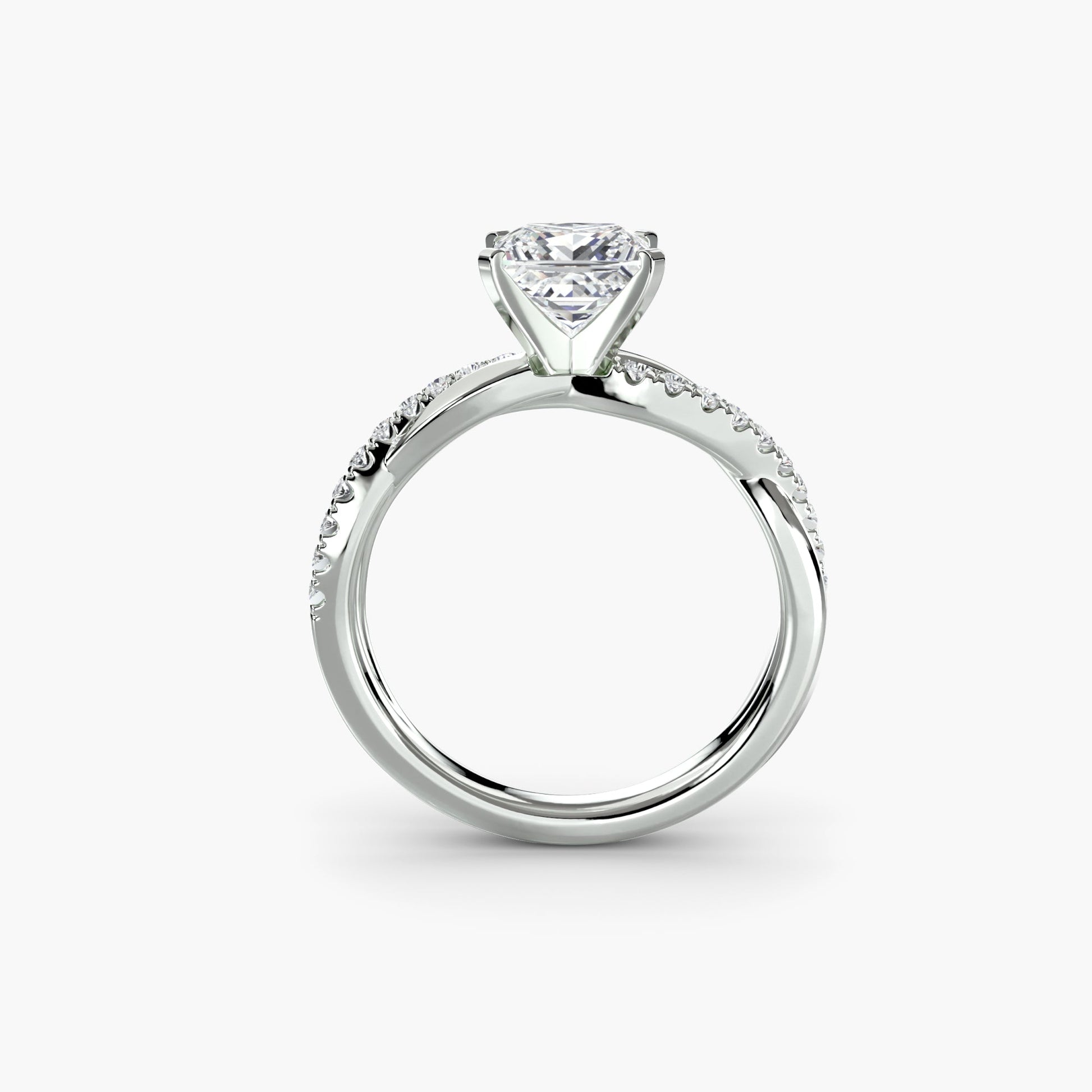 The Emerald Twist Pavé Ring - AYKA JEWELS