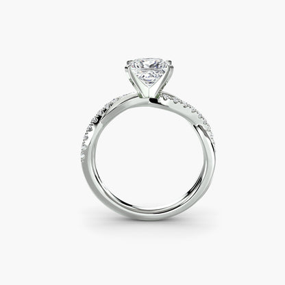 The Emerald Twist Pavé Ring - AYKA JEWELS