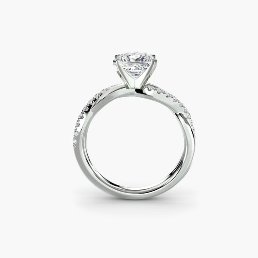 The Emerald Twist Pavé Ring - AYKA JEWELS