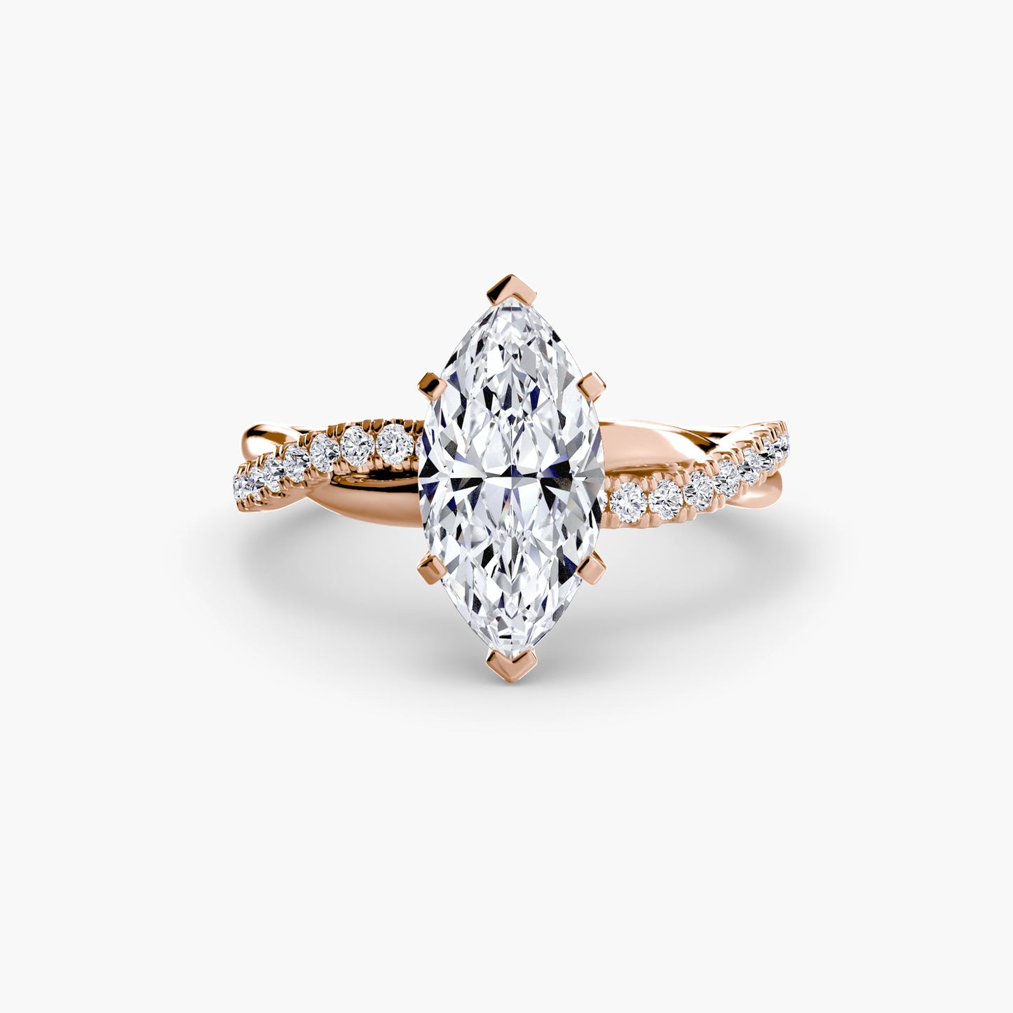 The Emerald Twist Pavé Ring - AYKA JEWELS