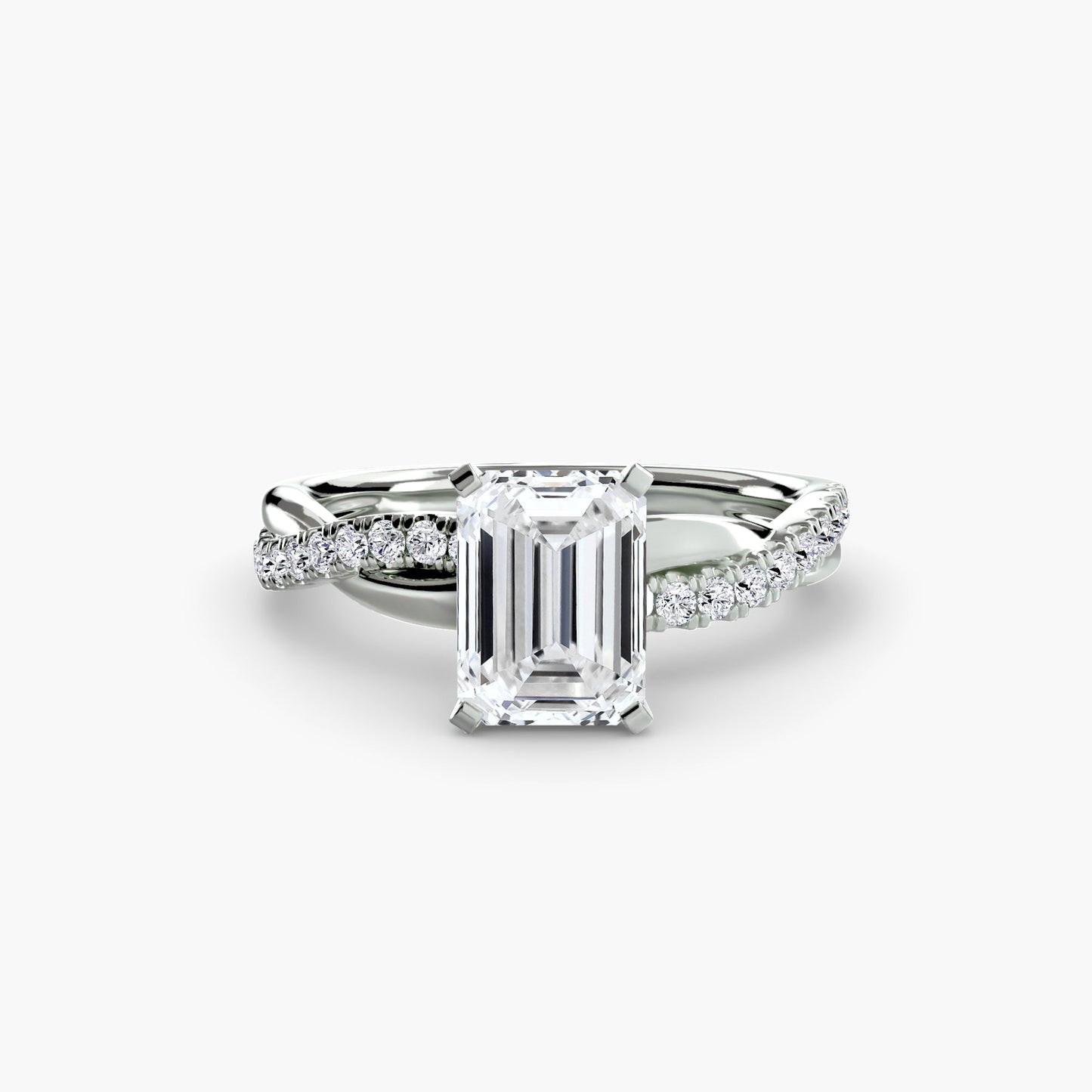 The Emerald Twist Pavé Ring - AYKA JEWELS