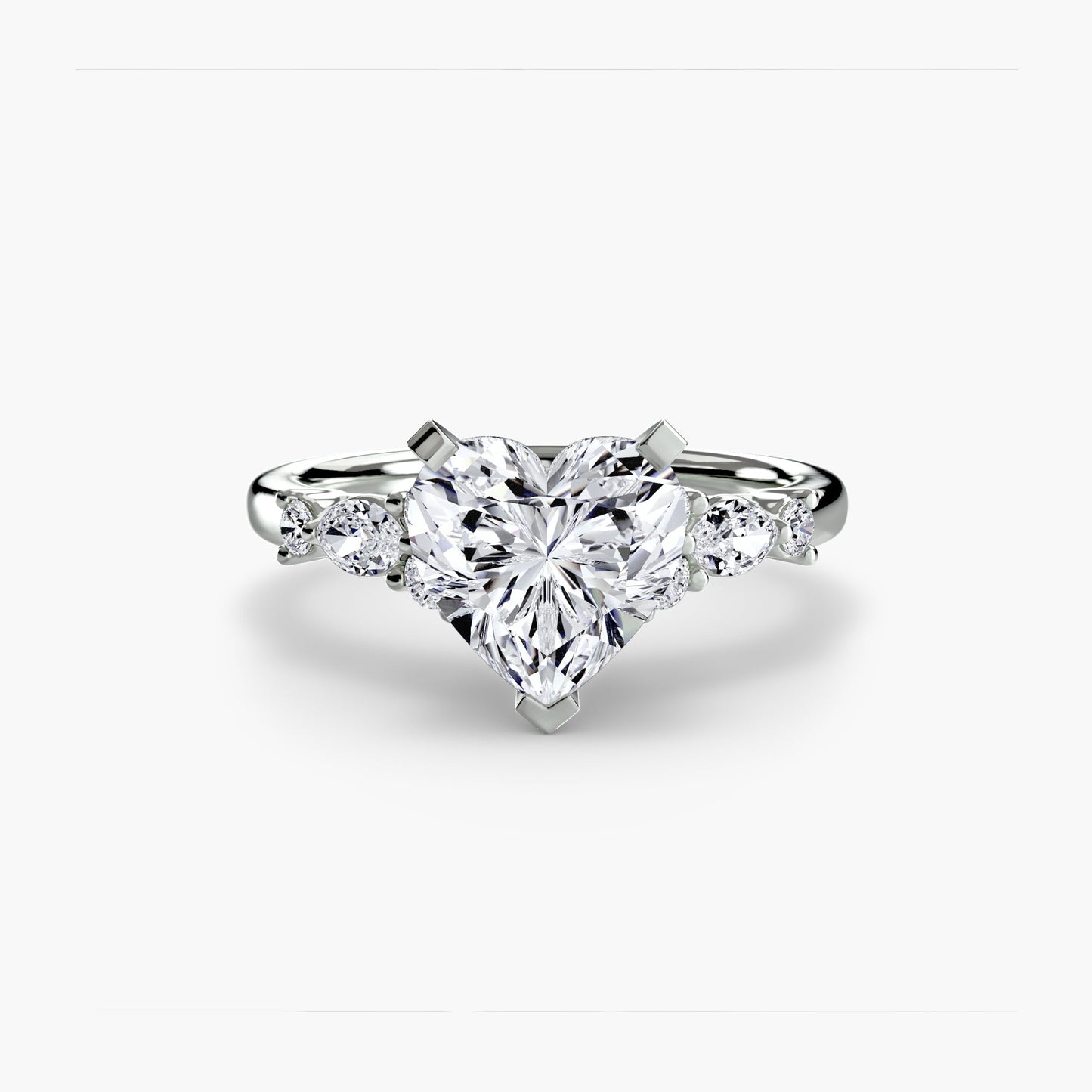 The Floral Accent Solitaire - AYKA JEWELS