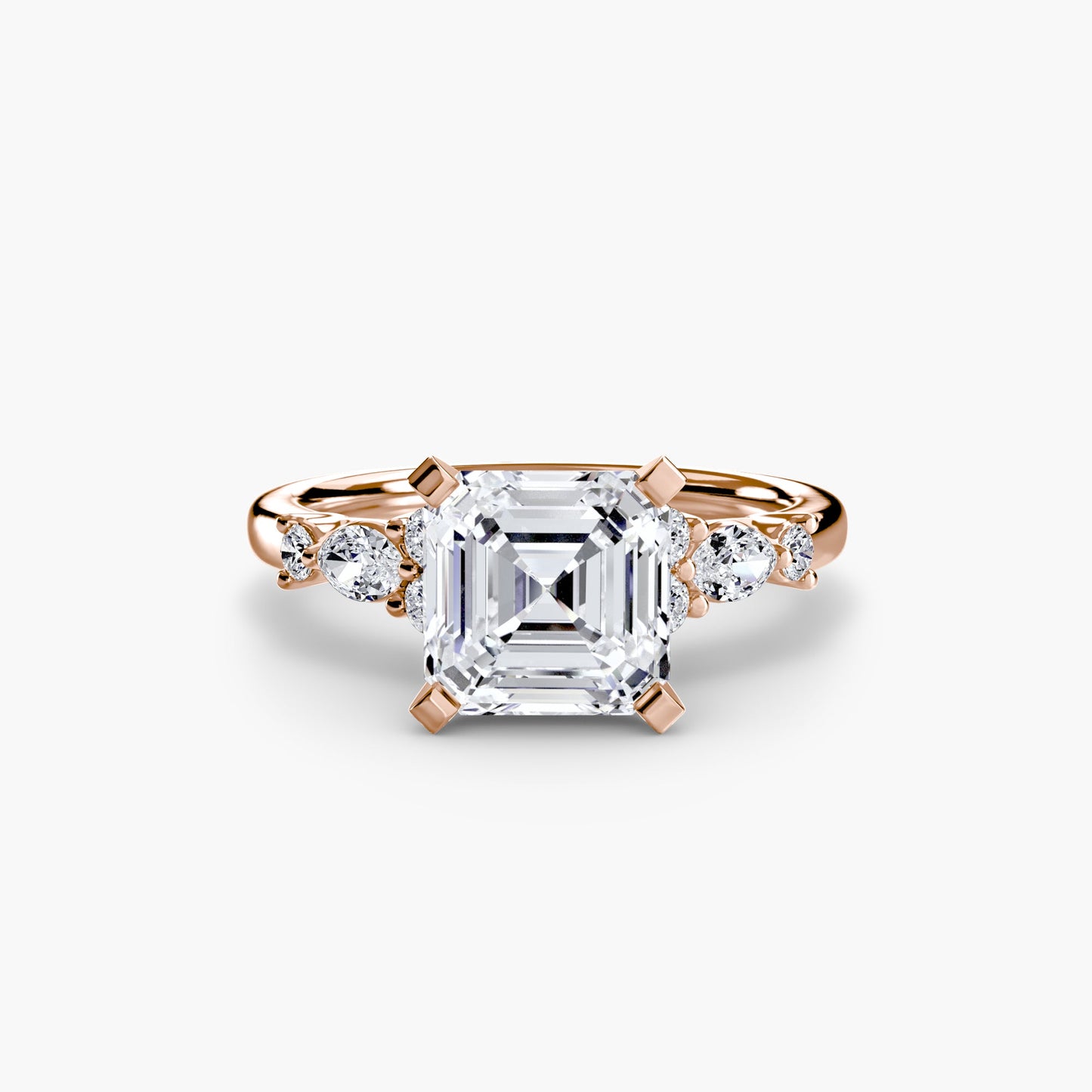 The Floral Accent Solitaire - AYKA JEWELS