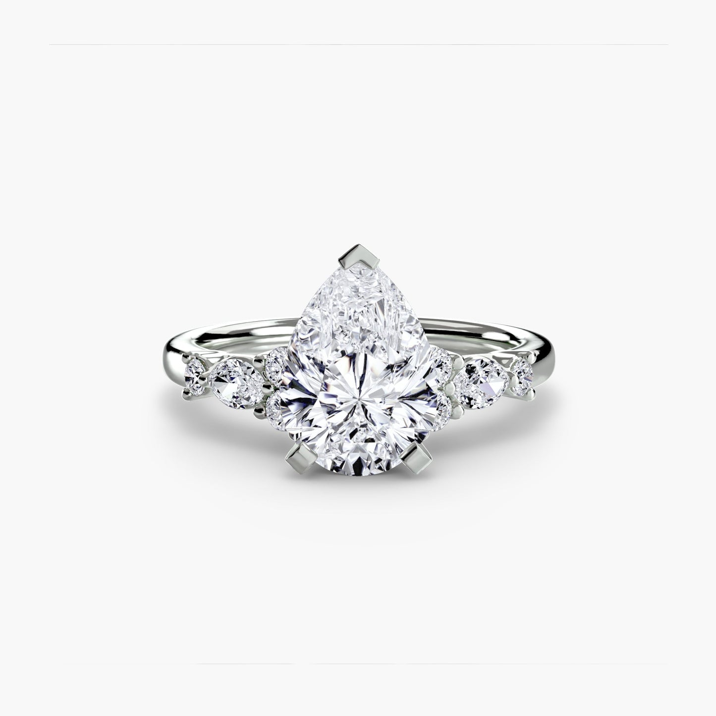 The Floral Accent Solitaire - AYKA JEWELS