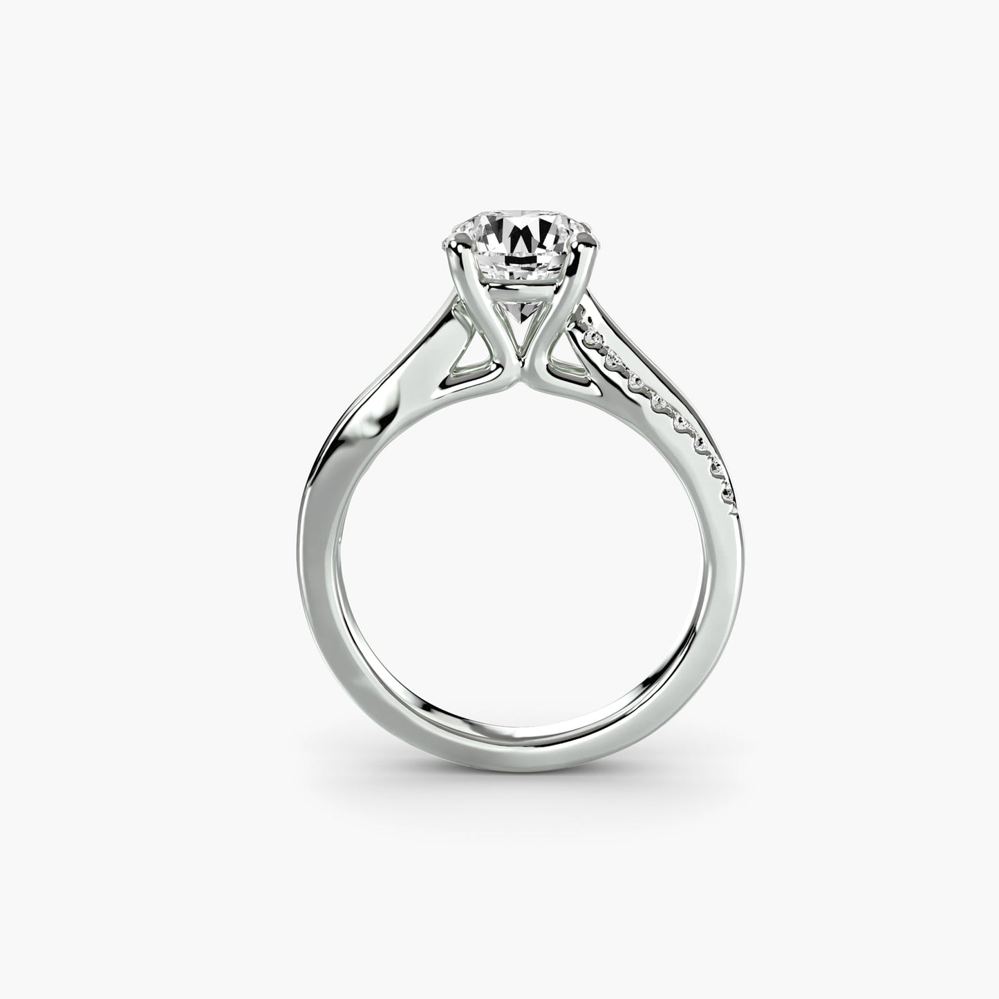 The Split Shank Pavé Solitaire - AYKA JEWELS