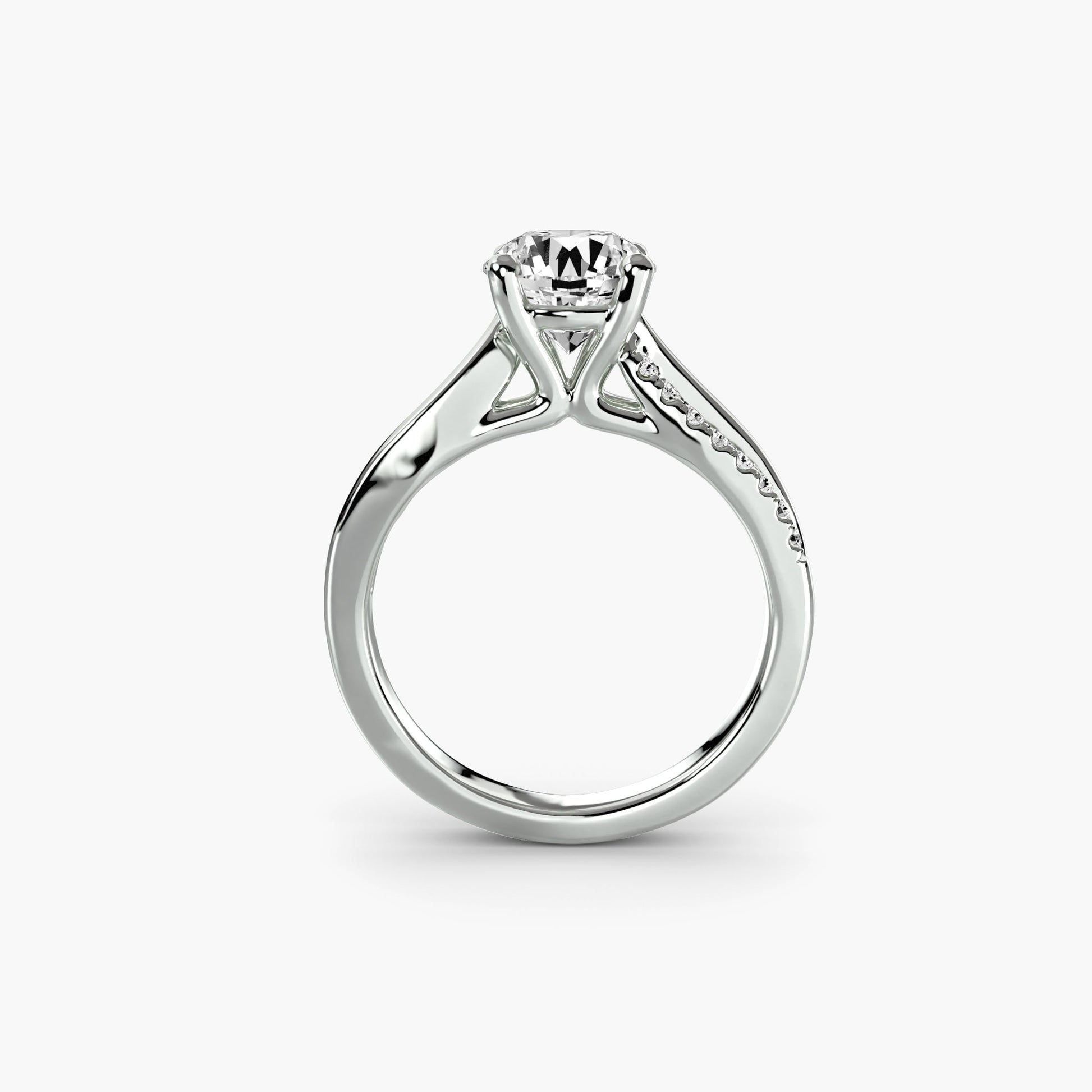 The Split Shank Pavé Solitaire - AYKA JEWELS