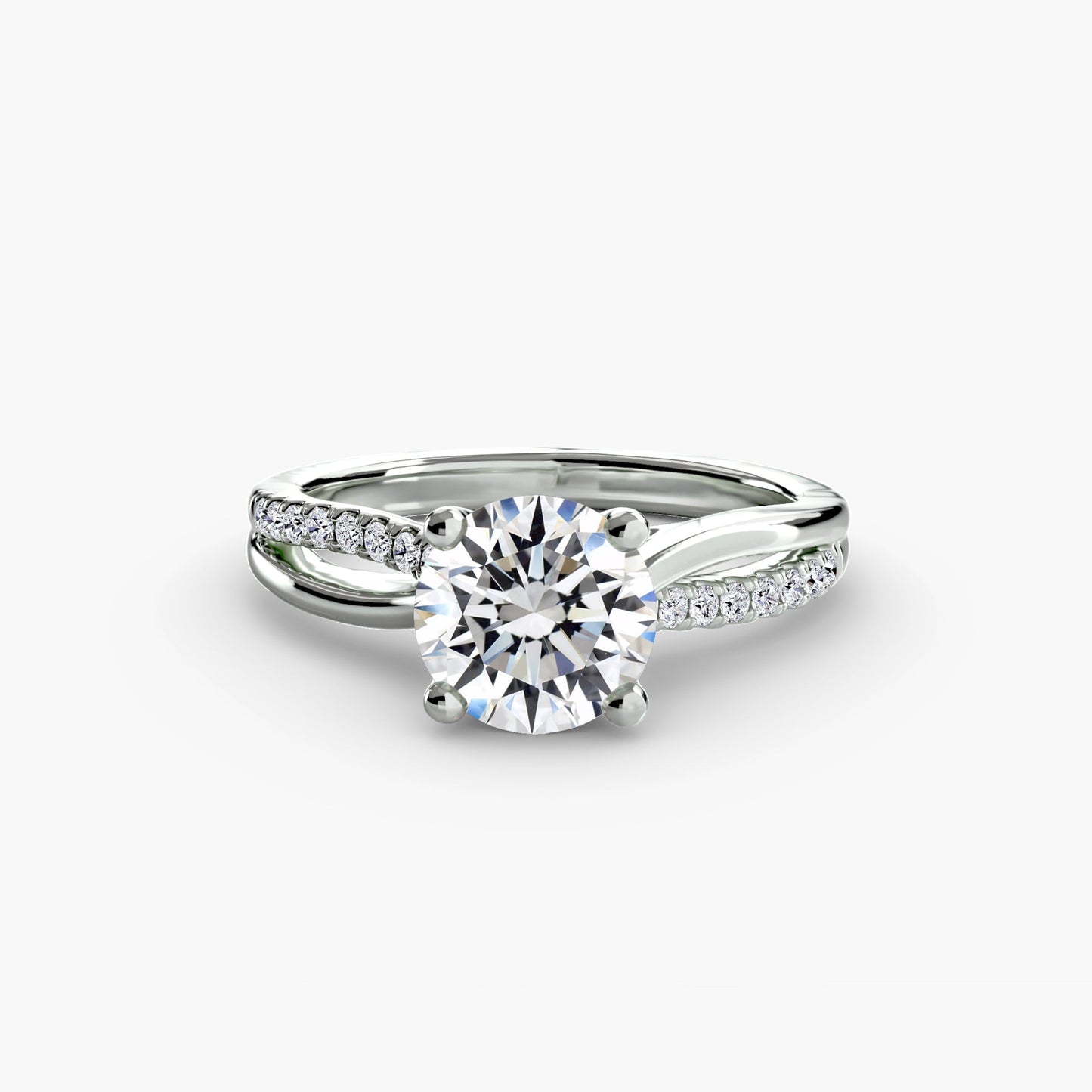 The Split Shank Pavé Solitaire - AYKA JEWELS