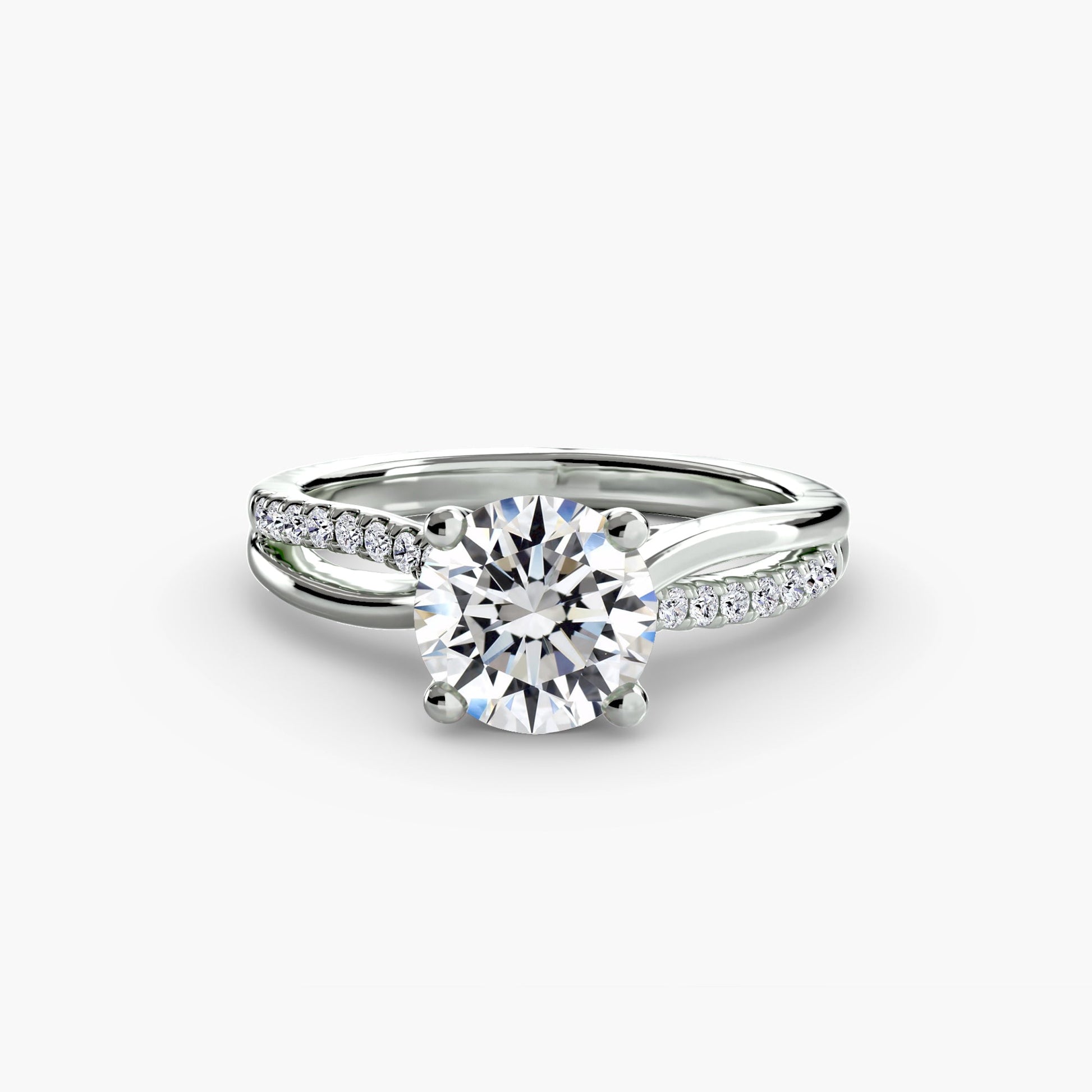 The Split Shank Pavé Solitaire - AYKA JEWELS