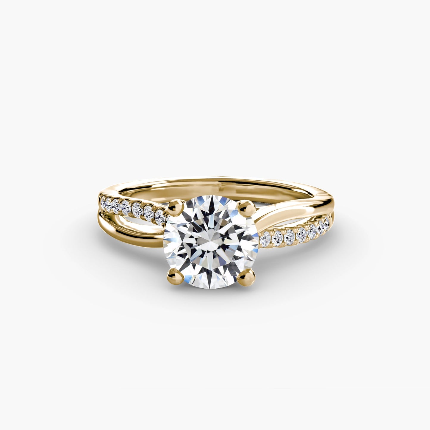 The Split Shank Pavé Solitaire - AYKA JEWELS