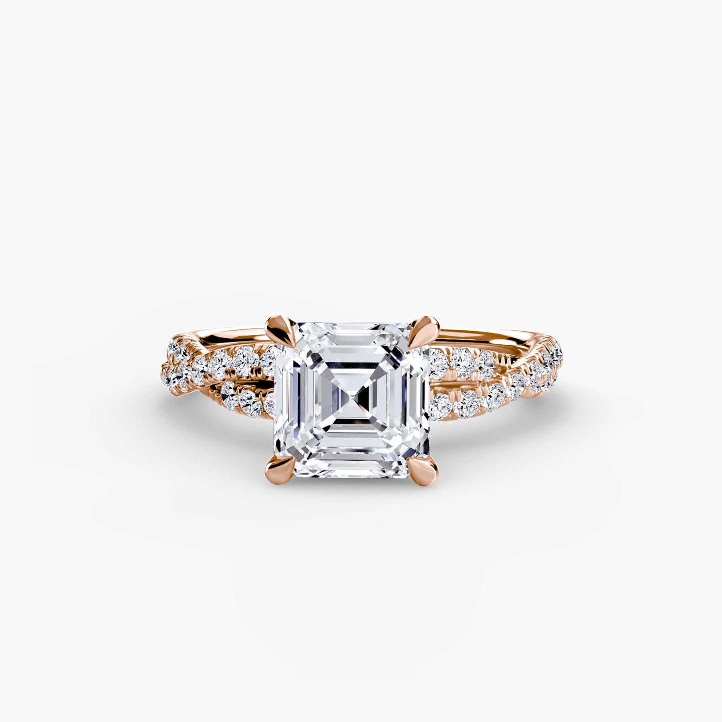 The Twisted Pavé Solitaire - AYKA JEWELS