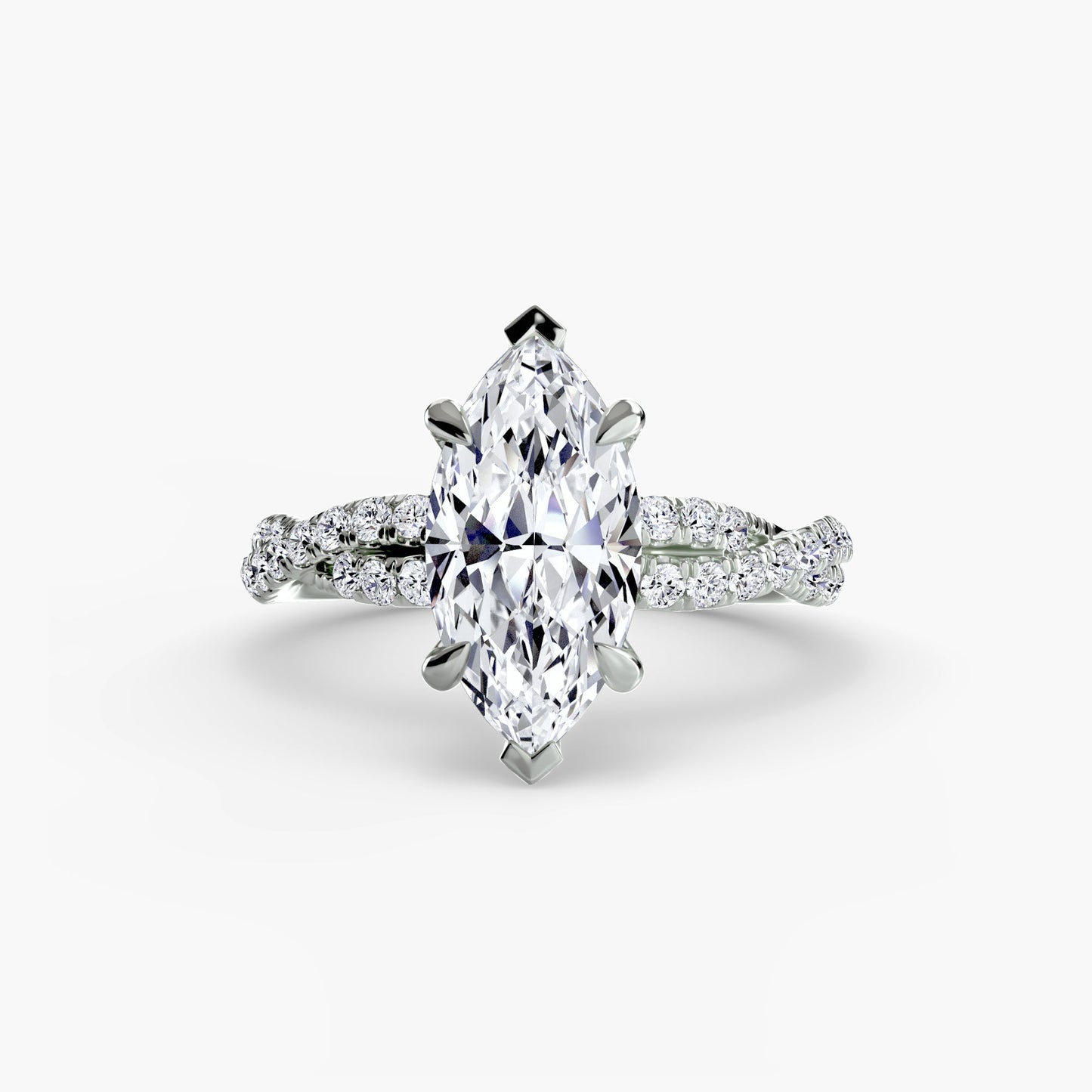 The Twisted Pavé Solitaire - AYKA JEWELS