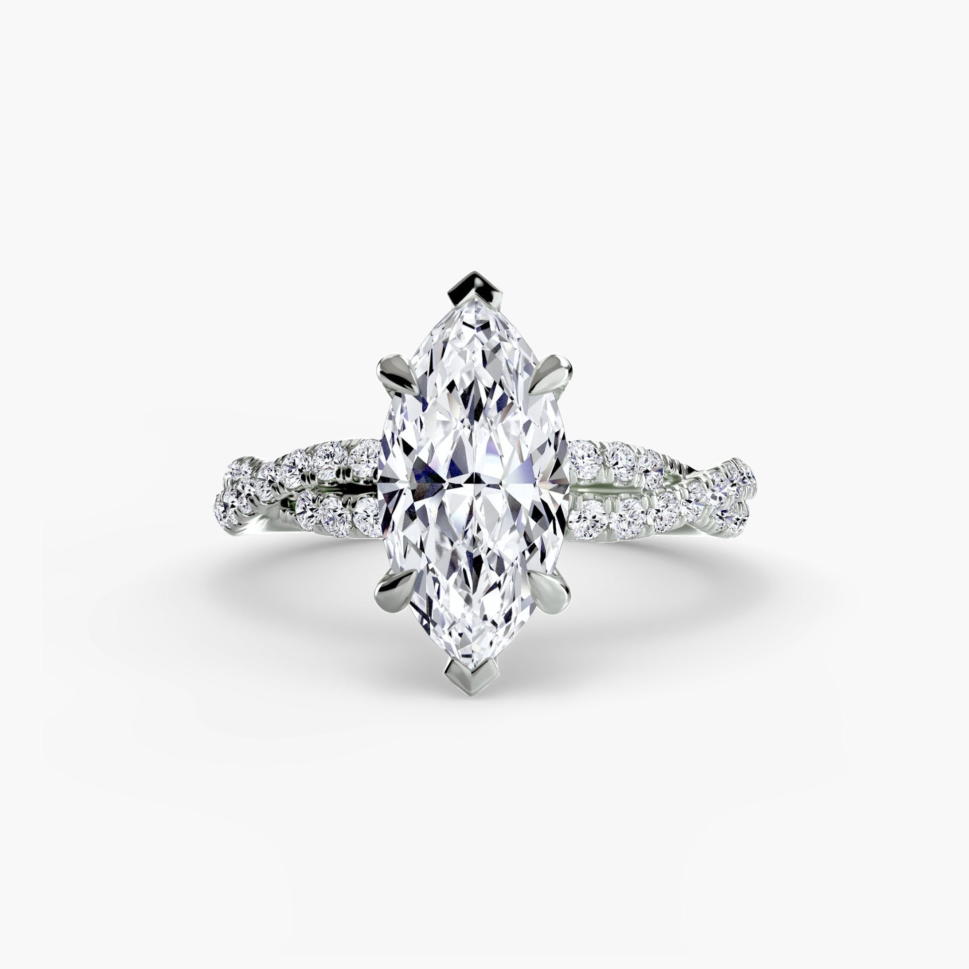 The Twisted Pavé Solitaire - AYKA JEWELS