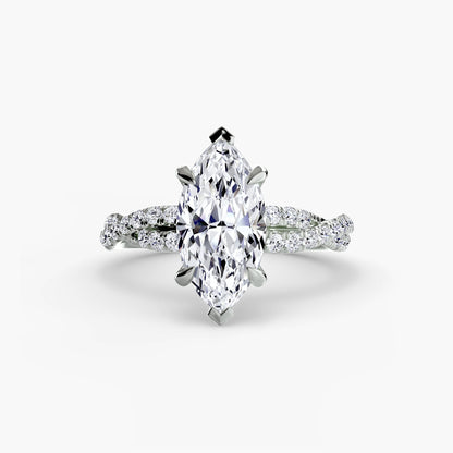 The Twisted Pavé Solitaire - AYKA JEWELS