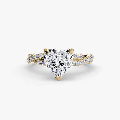 The Twisted Pavé Solitaire - AYKA JEWELS