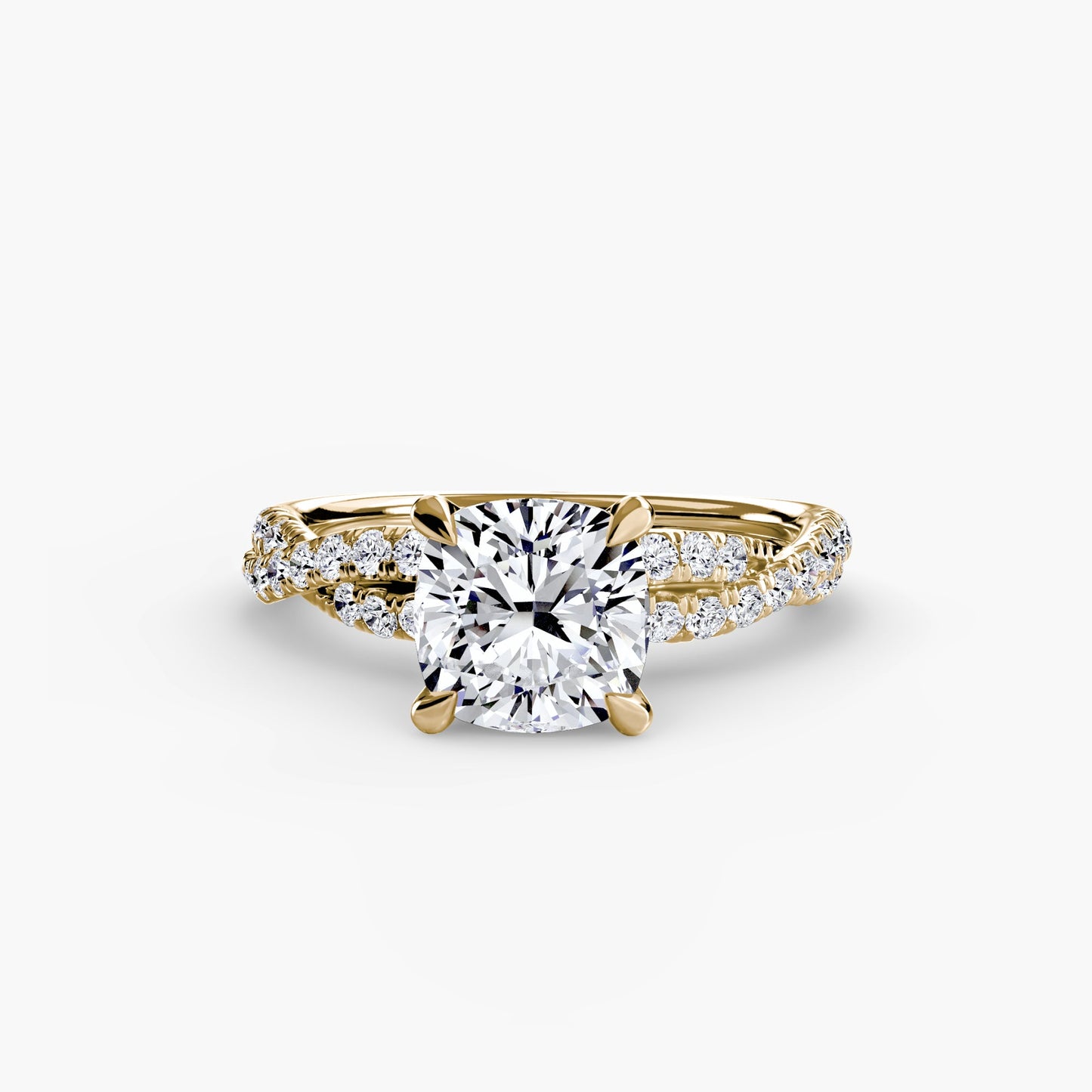 The Twisted Pavé Solitaire - AYKA JEWELS