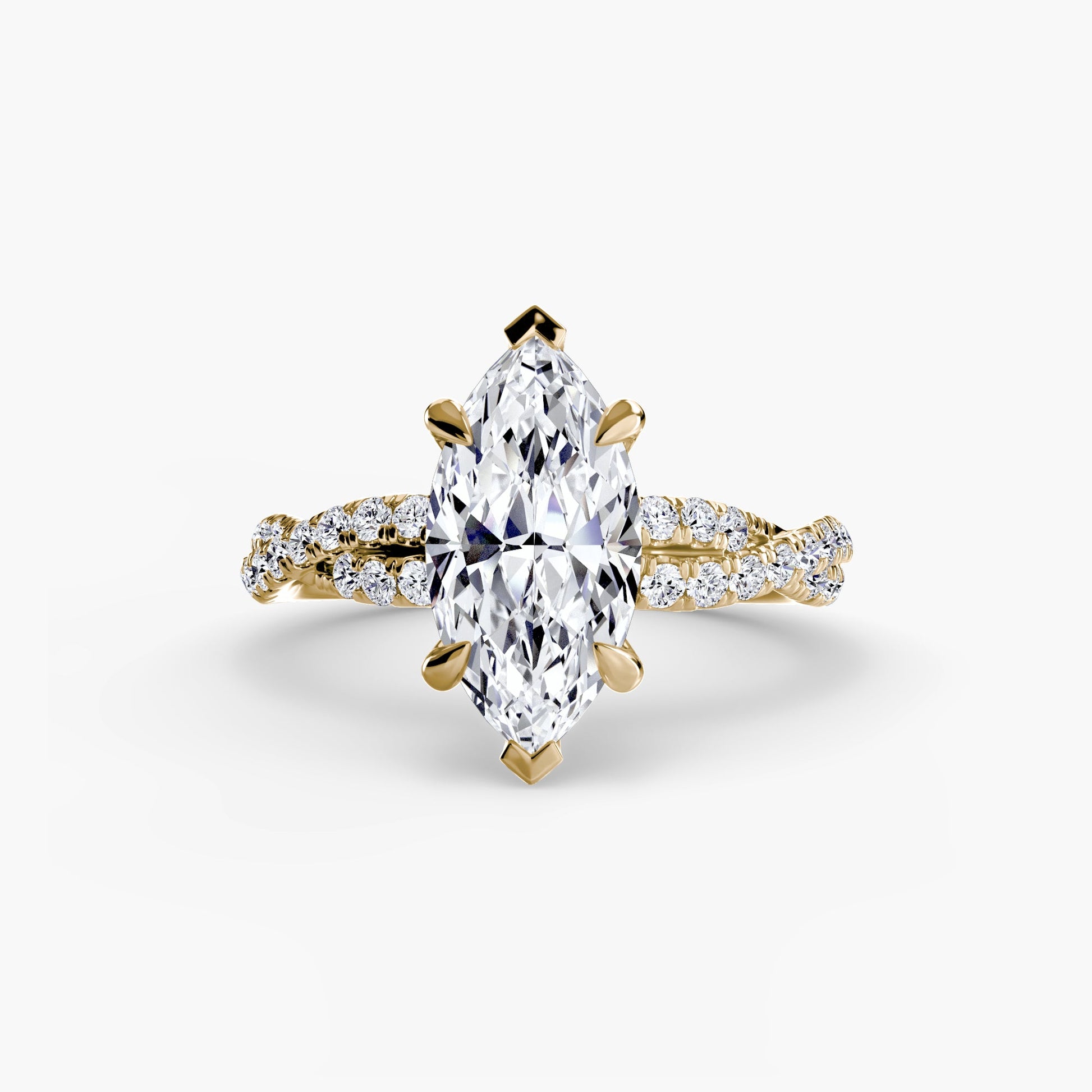 The Twisted Pavé Solitaire - AYKA JEWELS