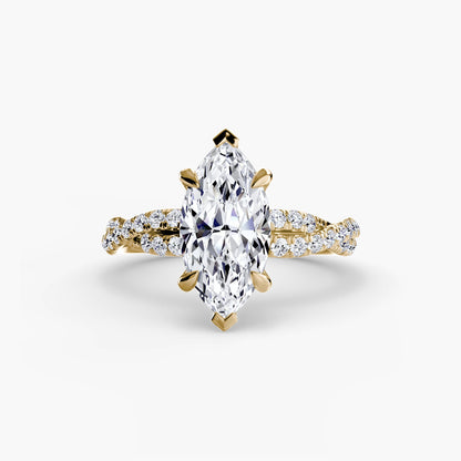 The Twisted Pavé Solitaire - AYKA JEWELS