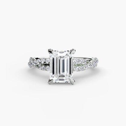 The Twisted Pavé Solitaire - AYKA JEWELS