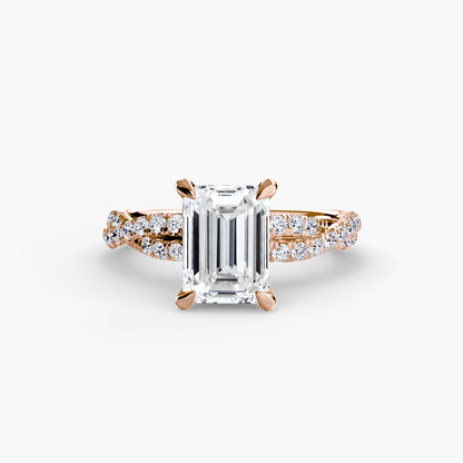 The Twisted Pavé Solitaire - AYKA JEWELS