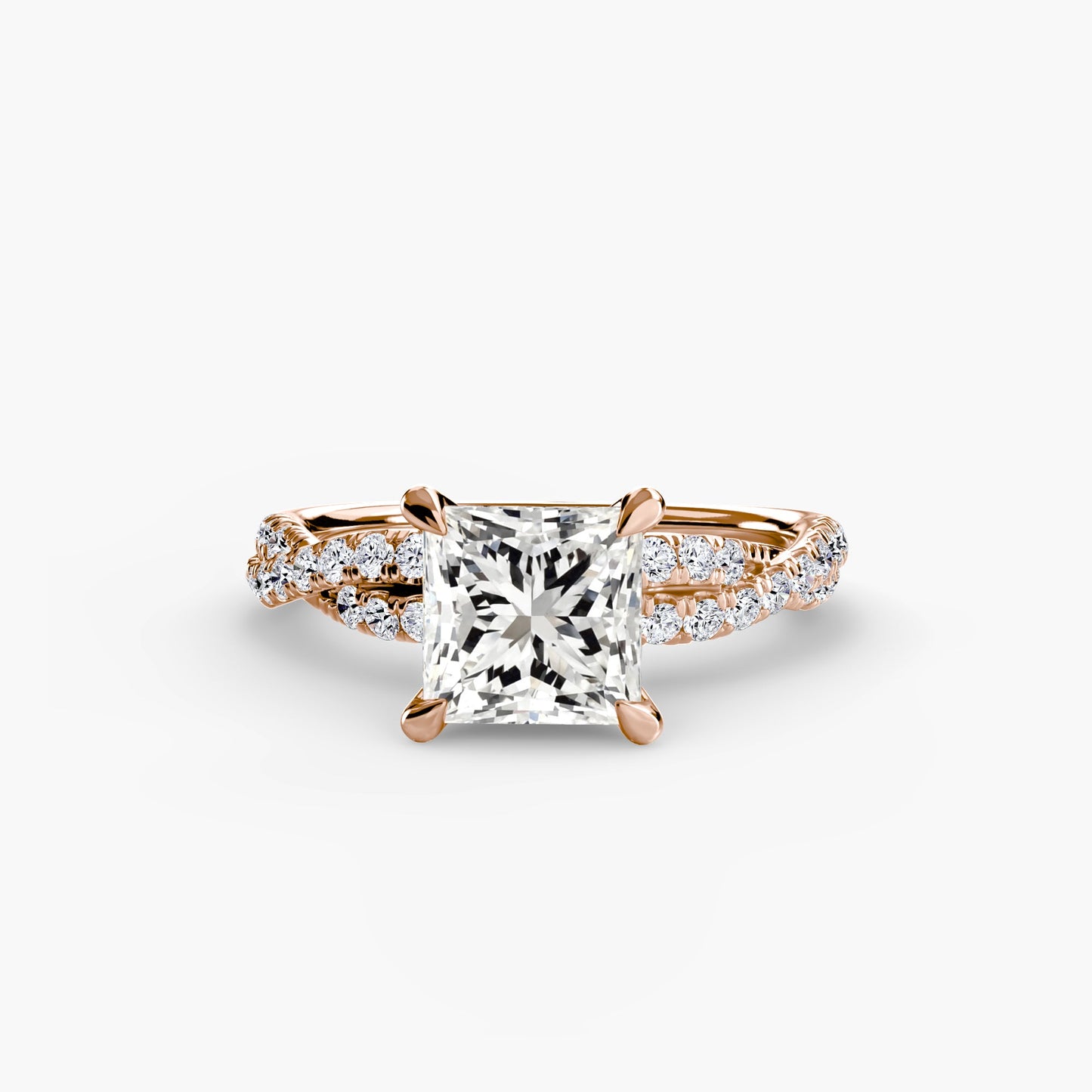 The Twisted Pavé Solitaire - AYKA JEWELS