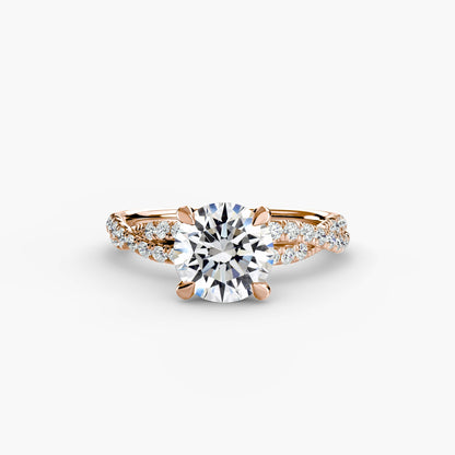 The Twisted Pavé Solitaire - AYKA JEWELS