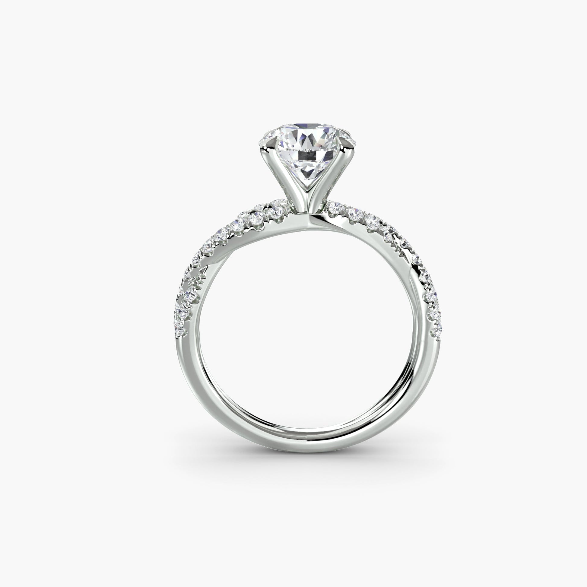 The Twisted Pavé Solitaire - AYKA JEWELS