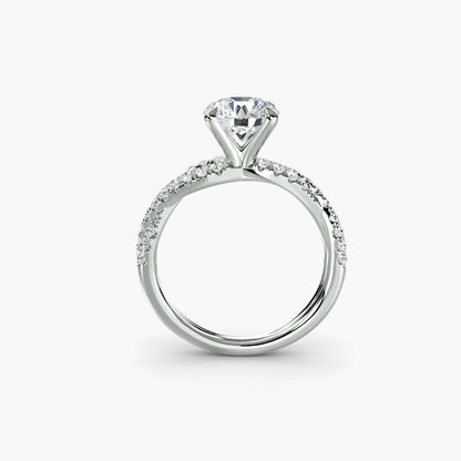 The Twisted Pavé Solitaire - AYKA JEWELS