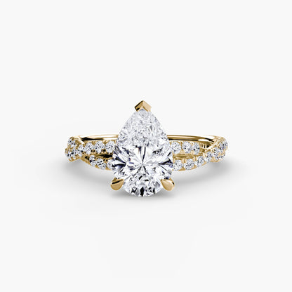 The Twisted Pavé Solitaire - AYKA JEWELS