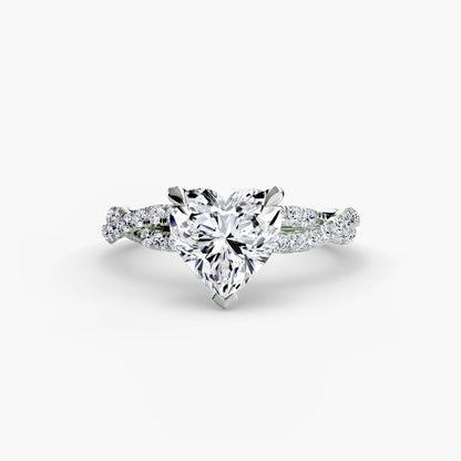 The Twisted Pavé Solitaire - AYKA JEWELS