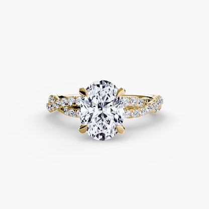 The Twisted Pavé Solitaire - AYKA JEWELS