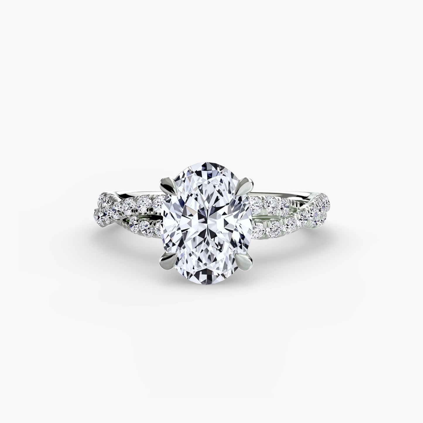 The Twisted Pavé Solitaire - AYKA JEWELS