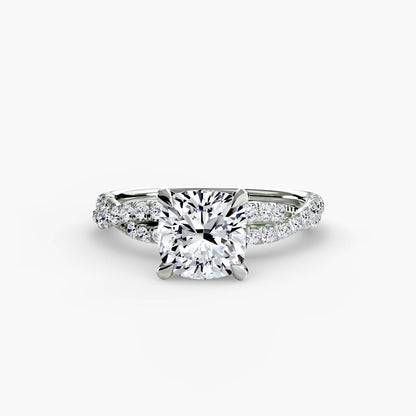 The Twisted Pavé Solitaire - AYKA JEWELS