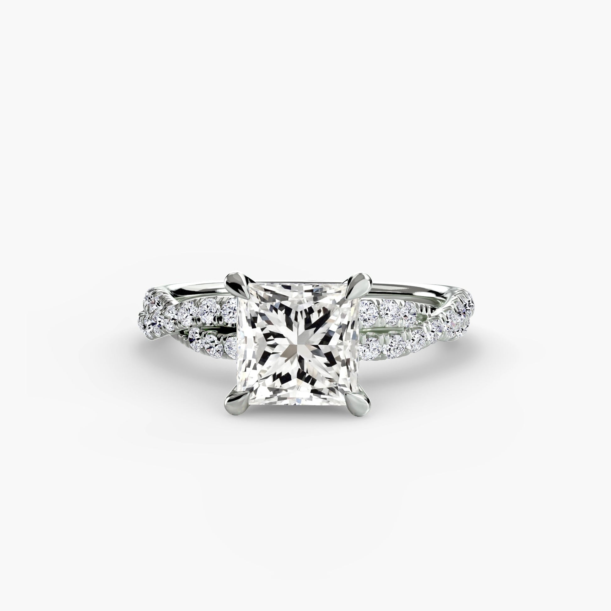 The Twisted Pavé Solitaire - AYKA JEWELS