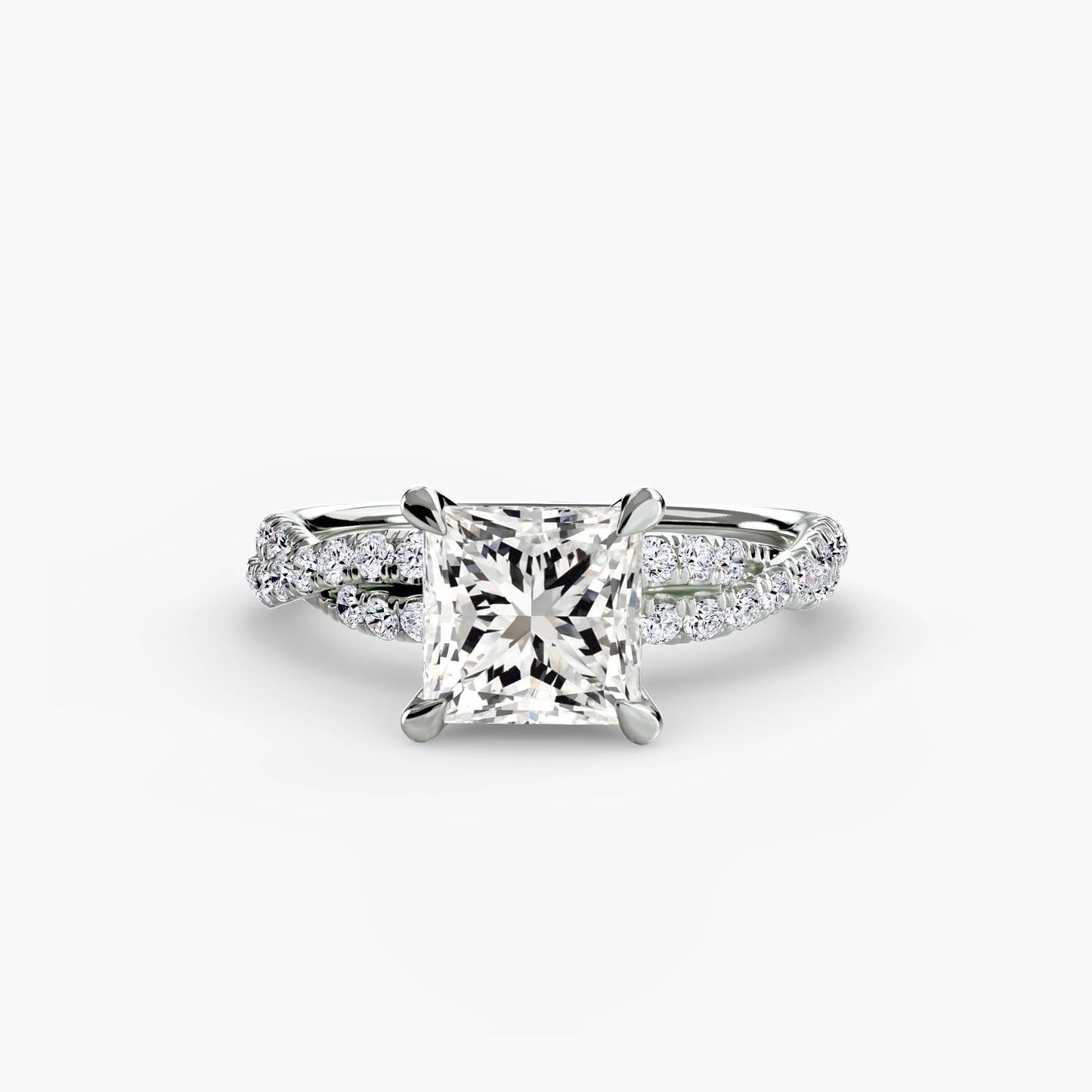 The Twisted Pavé Solitaire - AYKA JEWELS