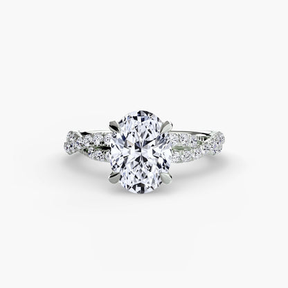 The Twisted Pavé Solitaire - AYKA JEWELS